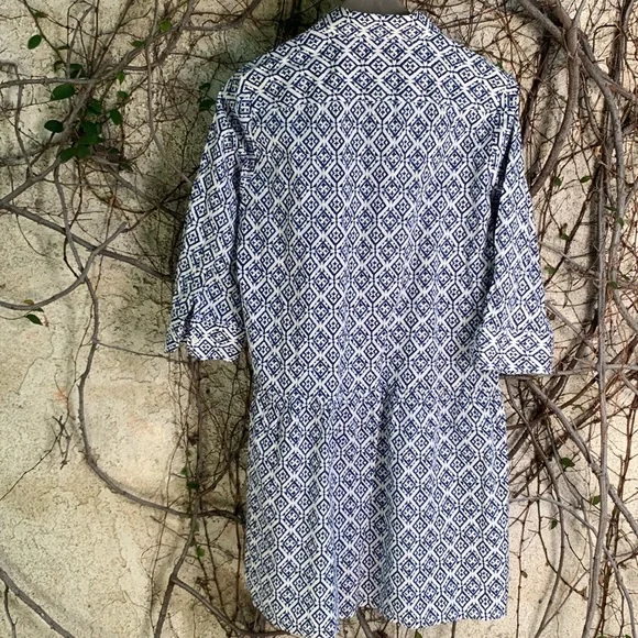 The Shirt by Rochelle Behrens Navy and White Geometric Dress - Picture 10 of 11